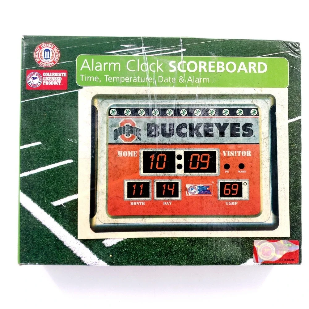 Ohio State Buckeyes Digital Scoreboard Alarm Clock Date Time & Temp Tested Works
